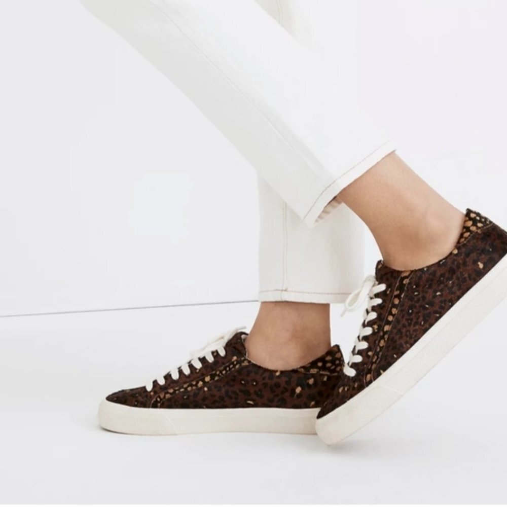 Madewell Calf Hair Sneakers‎ Leopard Print 6